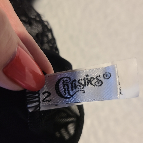 Lingerie Intimate Wear Black Lace one piece Christie's Size Small 34 - Picture 3 of 8